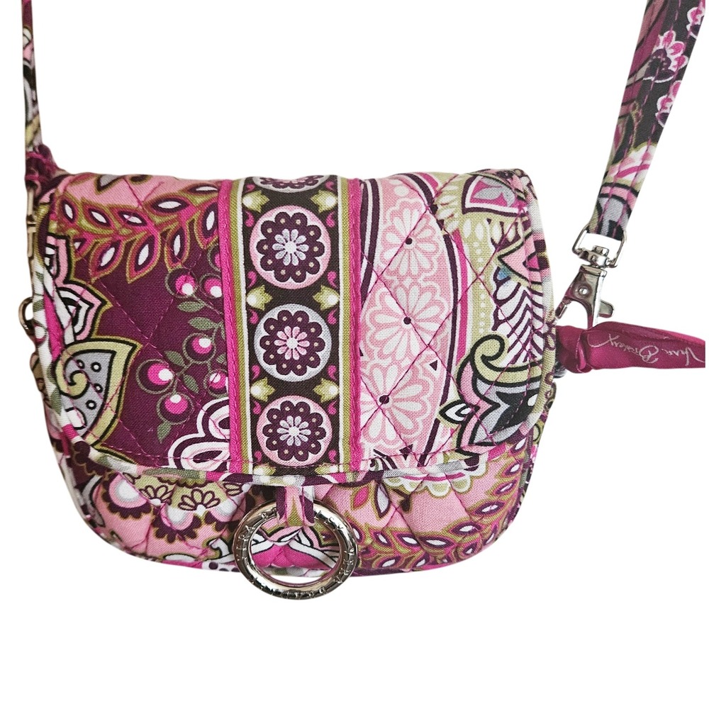 Vera Bradley Very Berry Paisley Quilted Cotton Crossbody Little Hip Bag